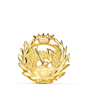 Insignia profesional Ingeniero de caminos Oro 18K - Pin profesiones - carreras universitarias - emblema, escudo de oro