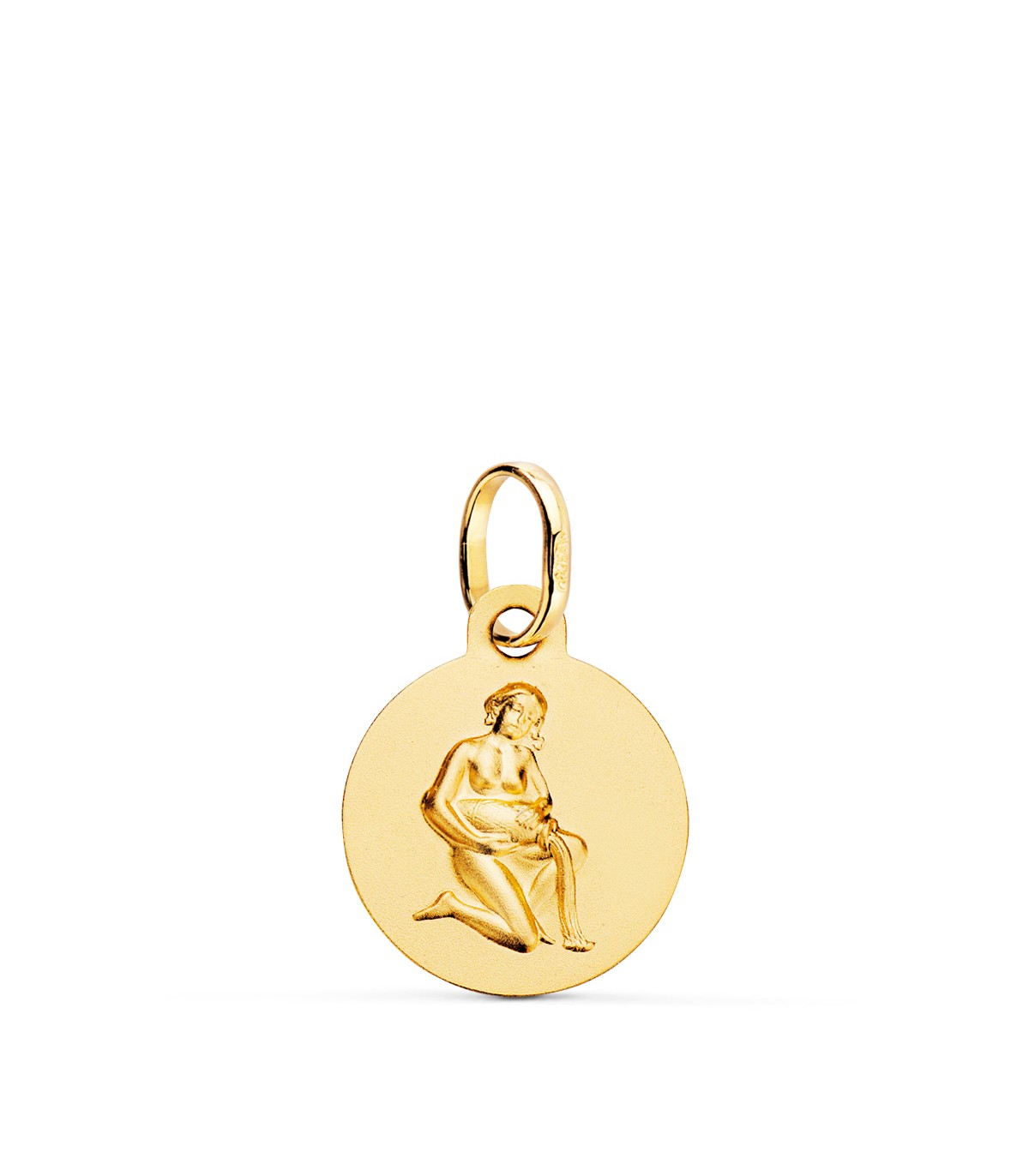 Colgante Horóscopo Acuario Oro 18K 13mm - Signo del zodiaco - Medalla de oro