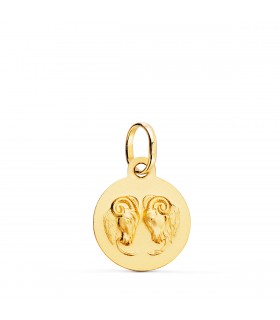 Pendentif Zodiaque Bélier Or 18K 13mm Mate