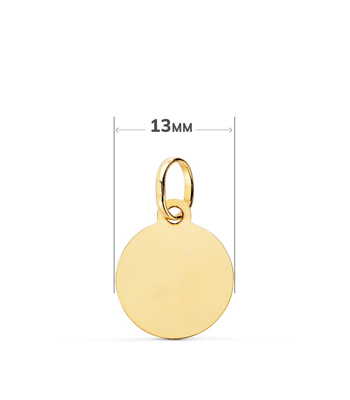 Colgante Horóscopo Acuario Oro 18K 13mm - Signo del zodiaco - Medalla de oro