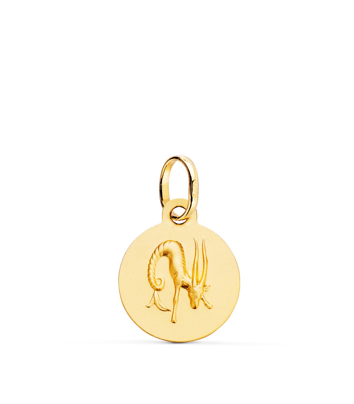 Colgante Horóscopo Capricornio Oro 18K 13mm - Signo del zodiaco - Medalla de oro