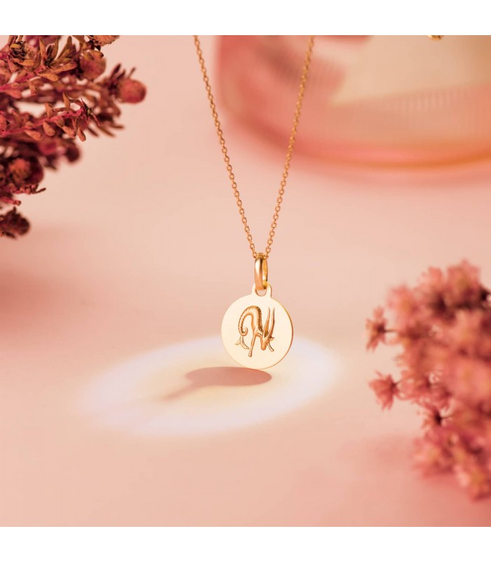 Colgante Horóscopo Capricornio Oro 18K 13mm - Signo del zodiaco - Medalla de oro