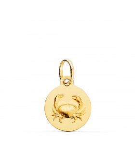Colgante Horóscopo Cáncer Oro 18K 13mm - Signo del zodiaco - Medalla de oro