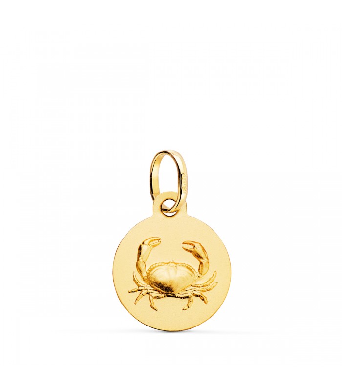 Colgante Horóscopo Cáncer Oro 18K 13mm - Signo del zodiaco - Medalla de oro