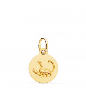 Pendentif Zodiaque Scorpion Or 18K 13mm Mate