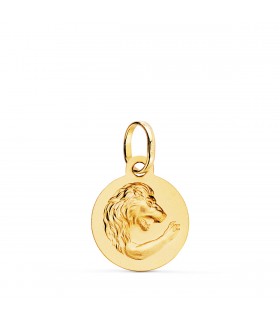 Colgante Horóscopo Leo Oro 18K 13mm - Signo del zodiaco - Medalla de oro