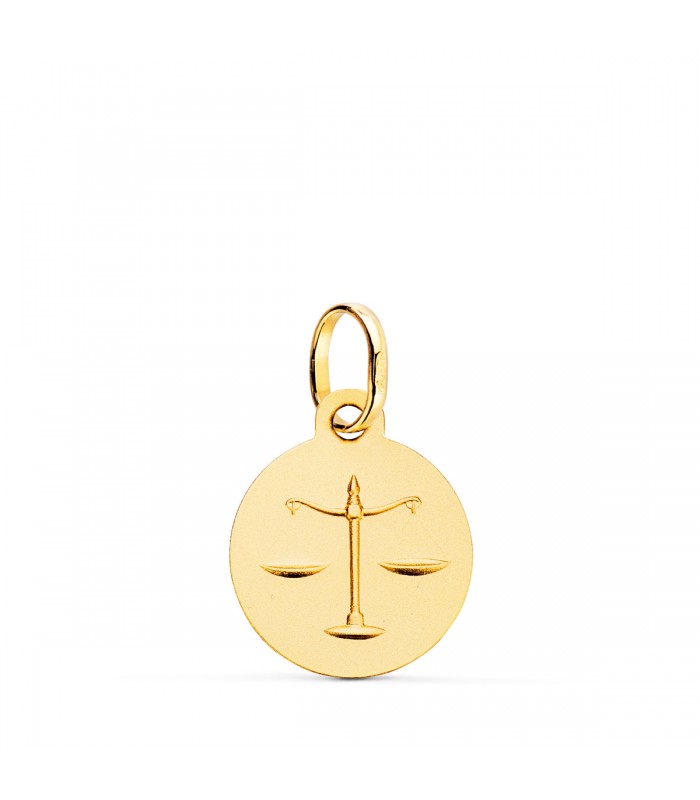 Colgante Horóscopo Libra Oro 18K 13mm - Signo del zodiaco - Medalla de oro