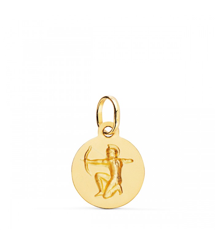 Pendentif Zodiaque Sagittaire Or 18K 13mm Mate
