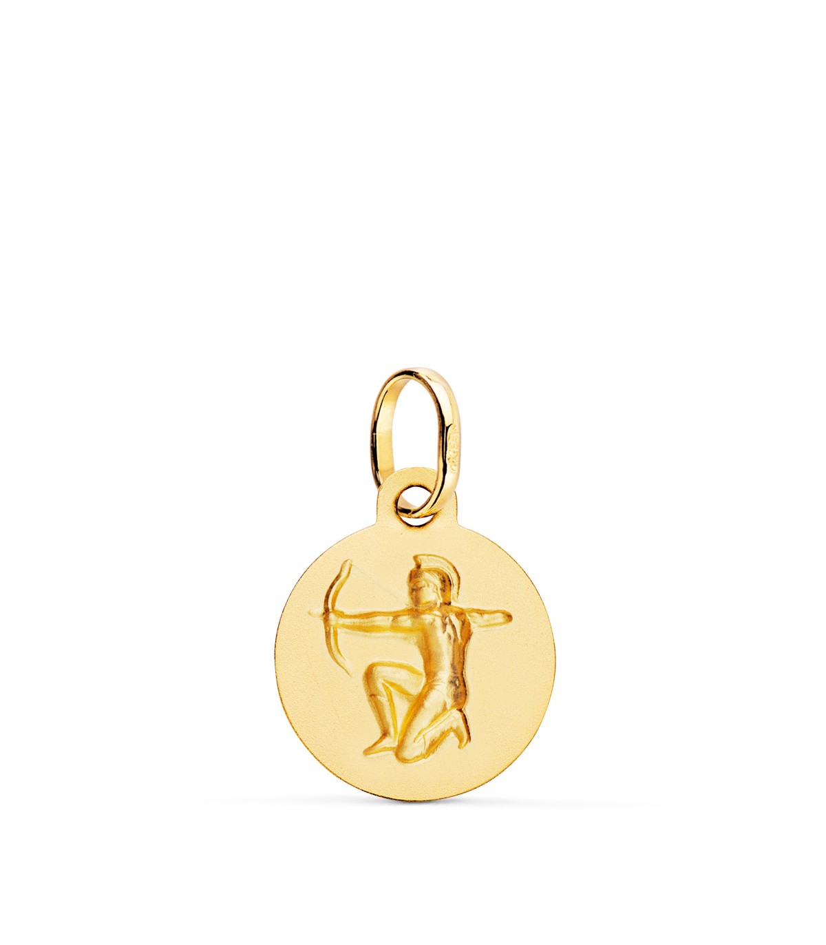 Pendentif Zodiaque Sagittaire Or 18K 13mm Mate