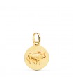 Colgante Horóscopo Tauro Oro 18K 13mm Mate