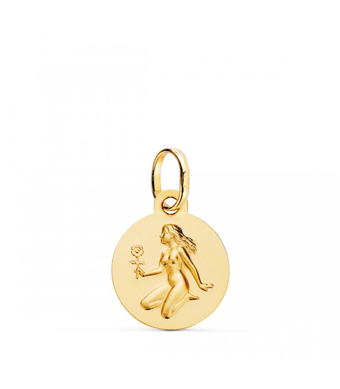 Colgante Horóscopo Virgo Oro 18K 13mm - Signo del zodiaco - Medalla de oro