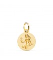 Pendentif Zodiaque Vierge Or 18K 13mm Mate