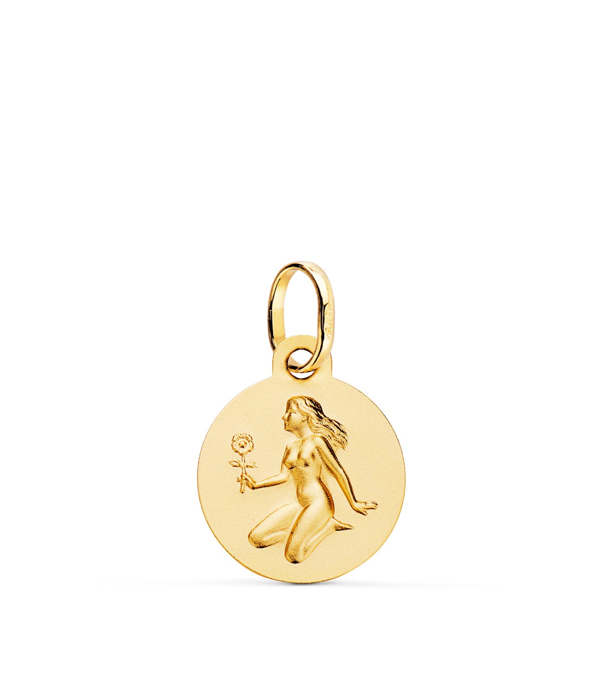 Colgante Horóscopo Virgo Oro 18K 13mm - Signo del zodiaco - Medalla de oro