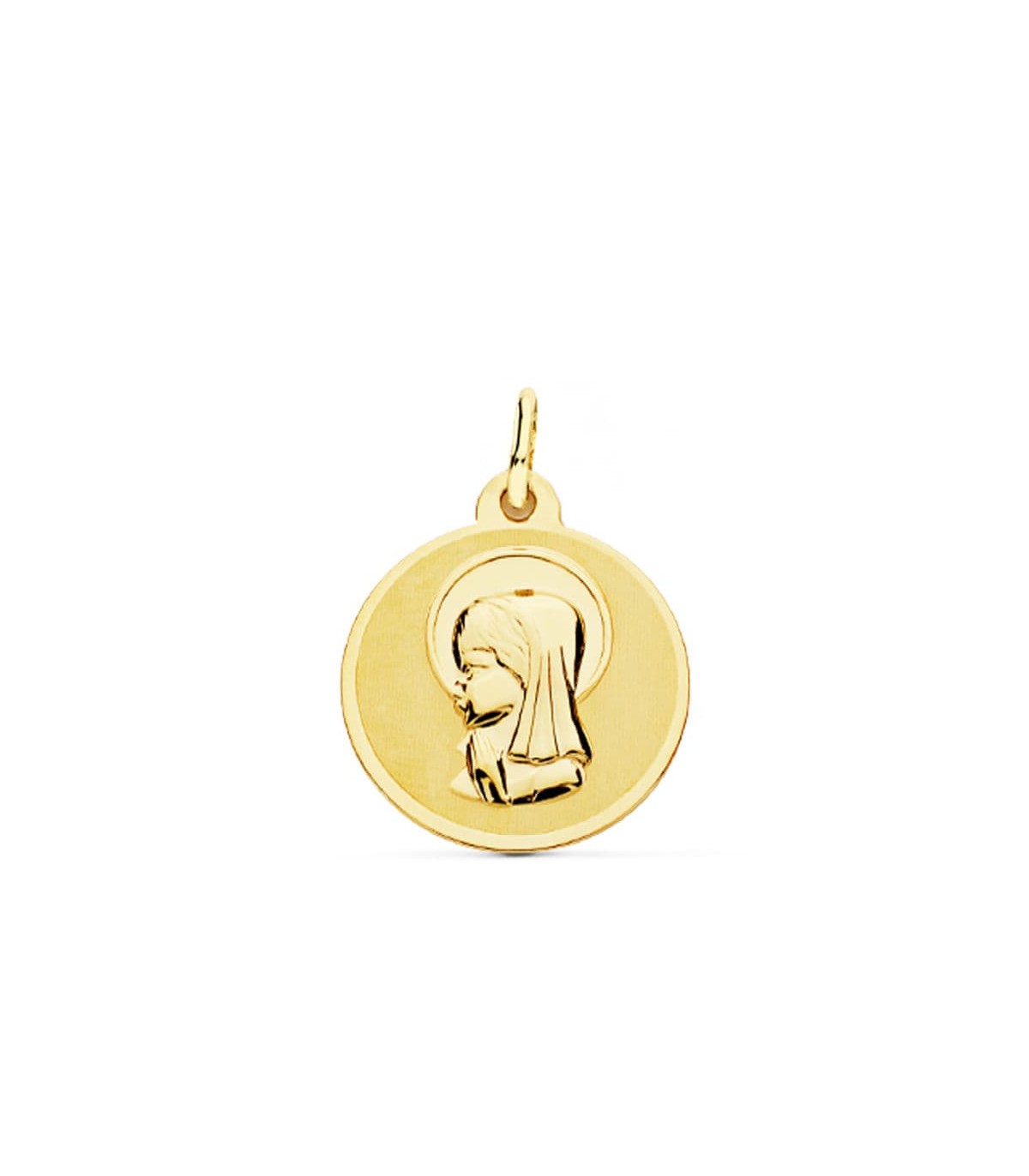 Médaille Pendentif Cœur Or 18k Gravée JT'M – 1.90g, Diamètre 18mm, Occasion Rénové