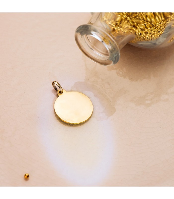 Medalla San Rafael Bisel Oro 18K 18mm - Joyería online - medallas religiosas