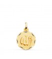 Dios Alá Medalla Oro 18K 16mm Tallada