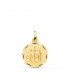 Dios Alá Medalla Tallada Oro 18 K 16 mm - Medalla de oro - colgante allah en árabe - islam colgante mulsumán