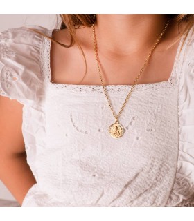 Medalla Virgen Carmen Oro 18K 18mm Calada