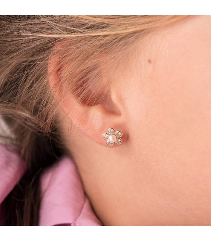 Pendientes oro amarillo Bastet 18 Ktes