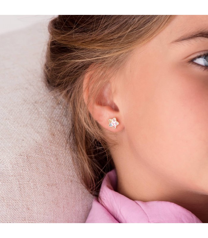 8 Paires Boucles D’Oreilles Pour Fille Et Femme - Acier Inox 316L Hypoallergénique - Motifs Fleur, Cœur, Étoile, CZ Colorés
