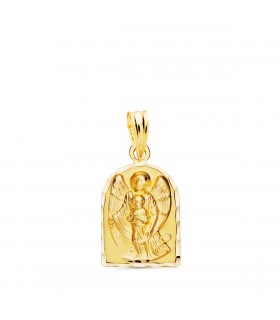Medalla Ángel de la Guarda Capilla Oro 18 K 15 mm - medalla bebé - regalos bautizo
