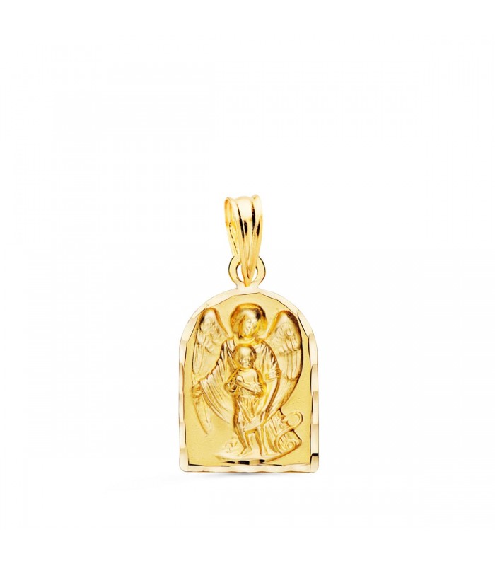 Medalla Ángel de la Guarda Capilla Oro 18 K 15 mm - medalla bebé - regalos bautizo