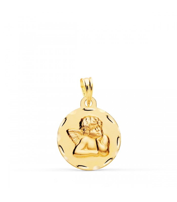 Medalla para bebé de ángel de la guarda - oro 18 kilates - joyeria online