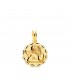 Medalla Flor Ángel Oro Amarillo 18K 14mm - medalla bautizo o nacimiento de bebé