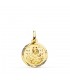 Medaglia Madonna del Carmine 18kt 16mm rigata