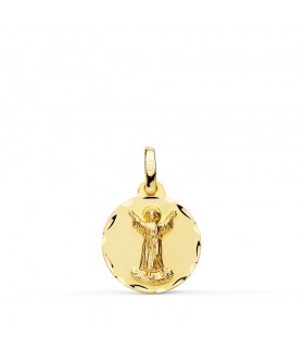 Medalla religiosa Divino Niño Jesús Oro 18k 14 mm joya bebé bautizo