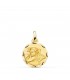 Medalla Niña Ángel Oro 18K 16mm Tallada - medallas para bautizo - regalo bebé nacimiento