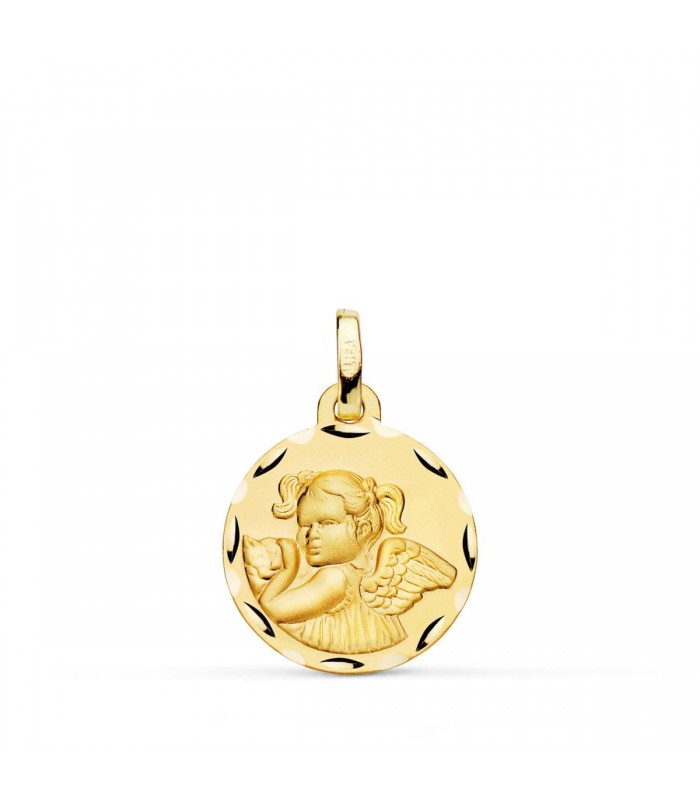 Médaille Antique Or 18k Juillet Avec Pierre Rouge - Circa 1900, Collier Mi-long