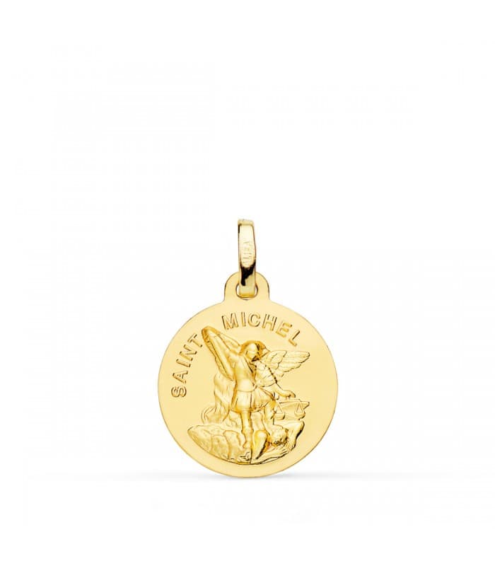 Médaille Saint Michel Or jaune  18k 18mm