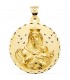 Escapulario Virgen del Carmen y Corazón de Jesús Oro 18K 55mm Tallado - medallas religiosas - escapulario grande