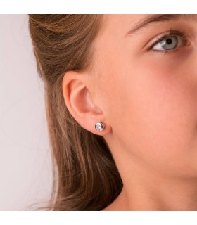 Puces d'oreilles Mercedes 6.5 mm 18 Carats
