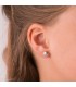 Orecchini punto luce Mercedes 6,5mm oro bianco 18Kt - Orecchini da bambina con zirconi