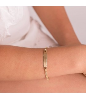 Esclava oro amarillo 18k Ingrid Circonitas 17cm