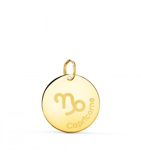 Colgante Zodíaco "Capricorne" Oro 18K 16 mm - Signo del zodiaco - collares horoscopos