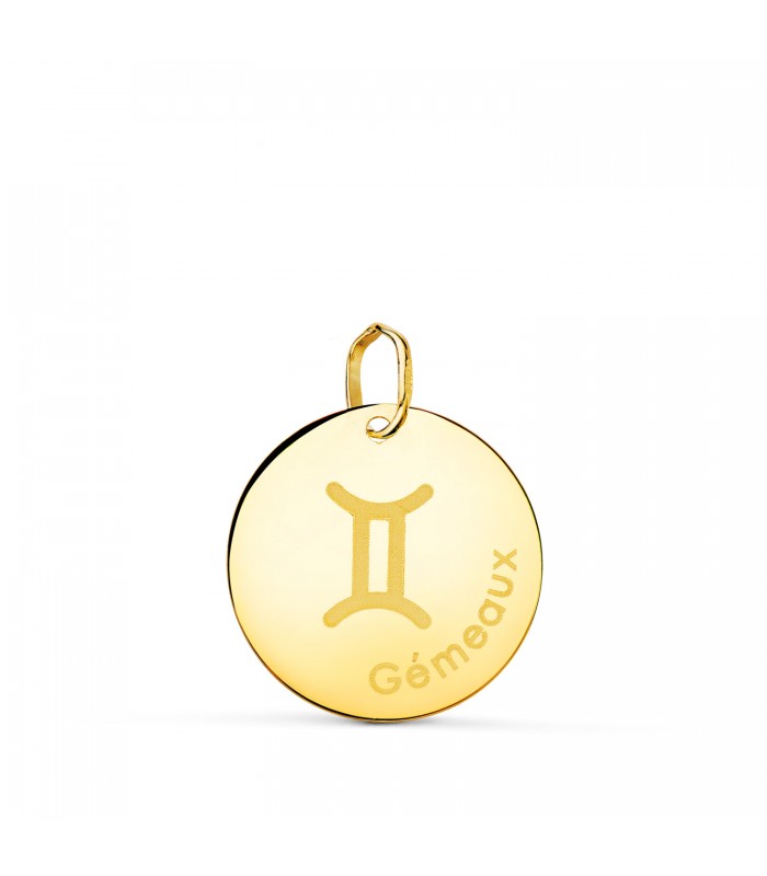 Colgante Zodíaco "Gemeaux" Oro 18K 16 mm - Signo del zodiaco - collares horoscopos