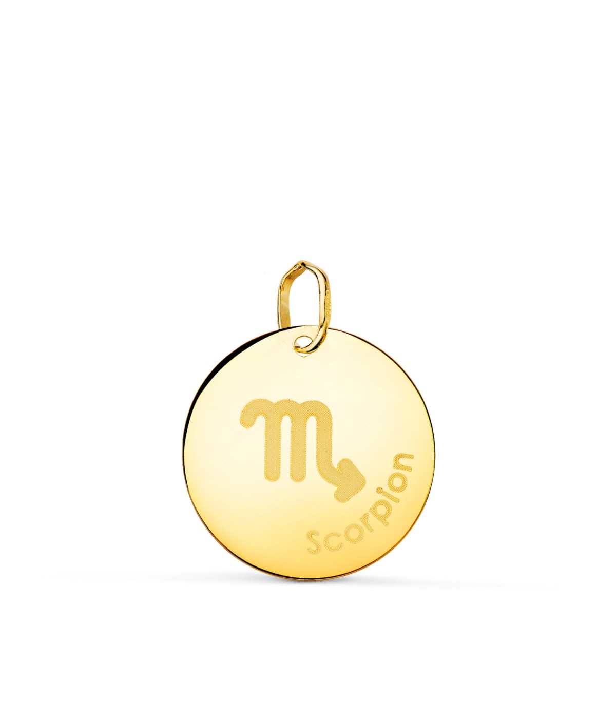 Colgante Zodíaco "Scorpion" Oro 18K 16 mm - Signo del zodiaco - collares horoscopos