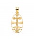 Kreuz von Caravaca, massiv, 30 mm – religiöser Anhänger, 750er Gold - Krankheiten Schutzsymbol