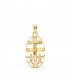 Cruz de Caravaca Oro 18K Cerco Oval 25 mm - cruces de oro - Alda Joyeros