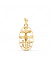 Croce di Caravaca Oro 18Kt bordo ovale 25mm