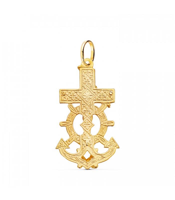 Cruz Marinera Cristo Oro 18K 35mm - cruces de oro - Alda Joyeros, joyeria online