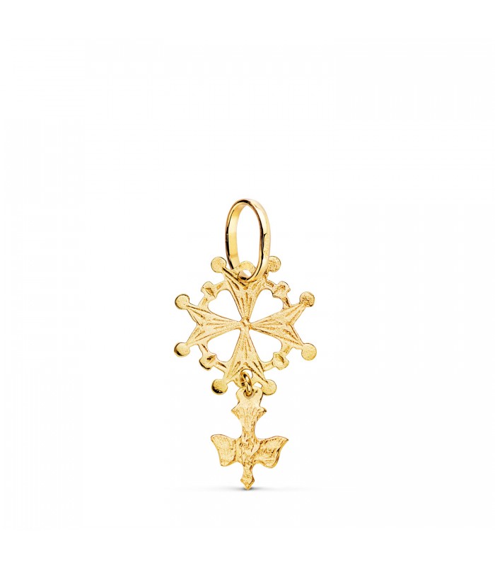 Colgante Cruz Huguenotte Oro 18K 24mm - joyas online - joyería de oro