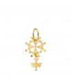 Pendentif Croix Huguenotte Or 18K 24mm