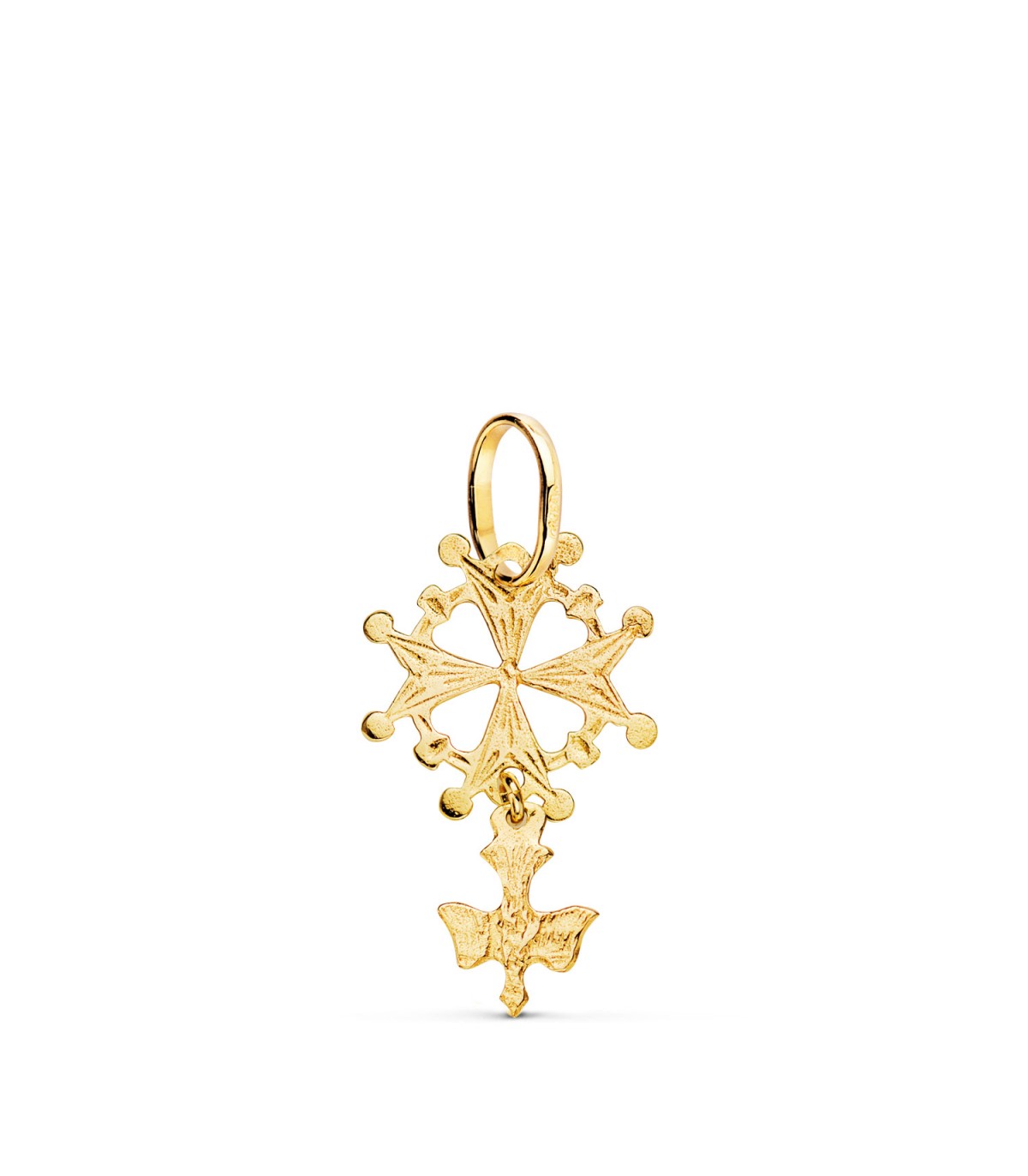Colgante Cruz Huguenotte Oro 18K 24mm - joyas online - joyería de oro