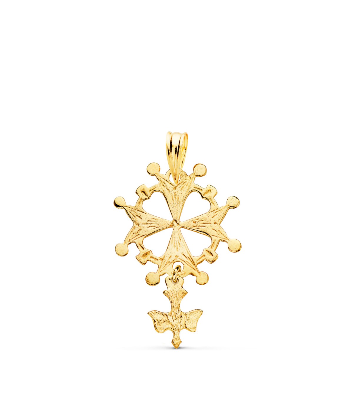 Pendentif Croix Huguenotte Or 18K 28mm
