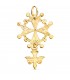 Colgante Cruz Huguenotte Oro 18K 40mm - joyas online - joyería de oro - cruz maltesa, hugonote, hugonota