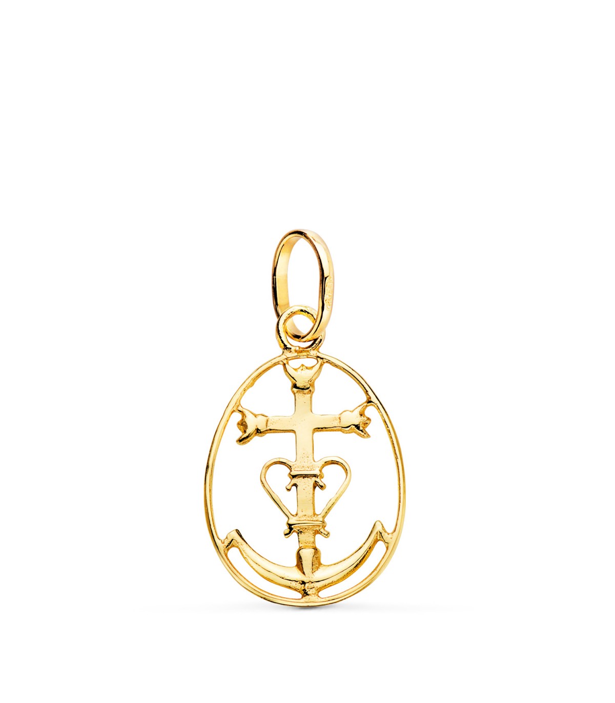 Cruz de Camarga Oro 18K 22mm Cerco - cruces de oro - joyas online, joyería de oro